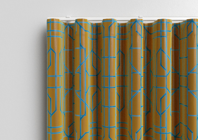 Bamboo Candy, Blue Orange - Made To Measure Curtains - Image 13